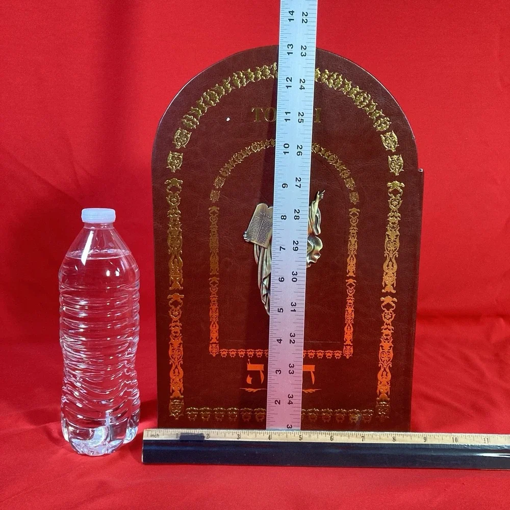 Torah Holy Land Edition Hardcover Book with Case Judaism English Red Gold Good